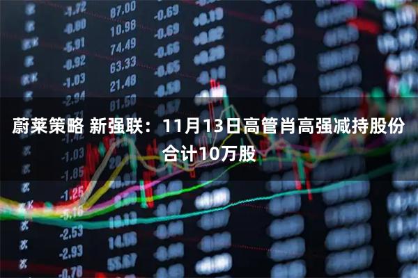 蔚莱策略 新强联：11月13日高管肖高强减持股份合计10万股